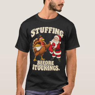 Camiseta Relleno Antes de Medias Divertido Día de Acción de