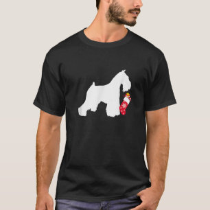Camiseta Relleno de calcetín de Navidad de Schnauzer miniat