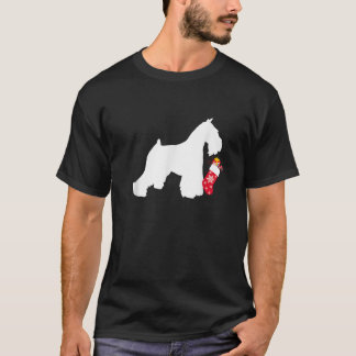 Camiseta Relleno de calcetín de Navidad de Schnauzer miniat