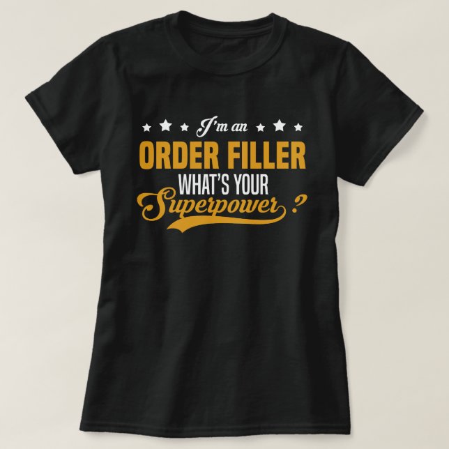 Camiseta Relleno de pedidos (Diseño del anverso)