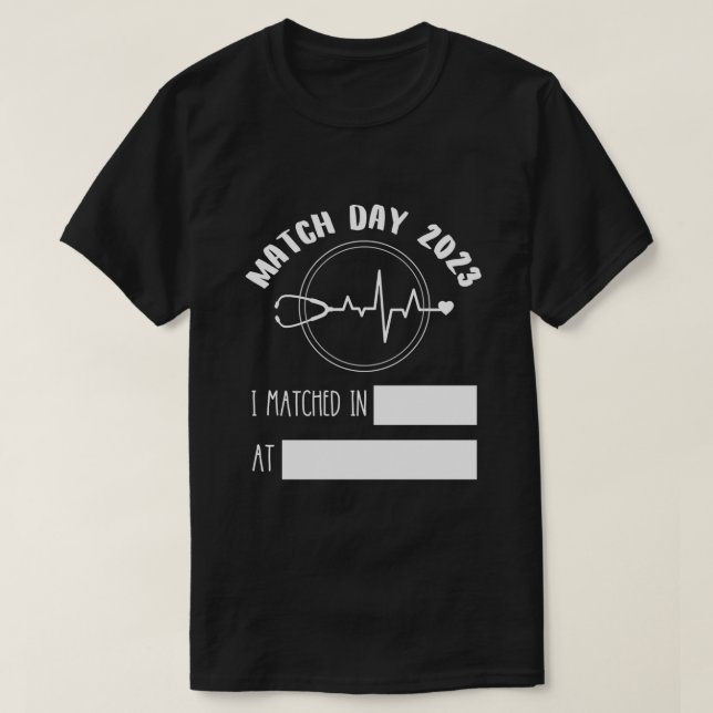 Camiseta Relleno de residencia del Médica futuro del Día de (Diseño del anverso)