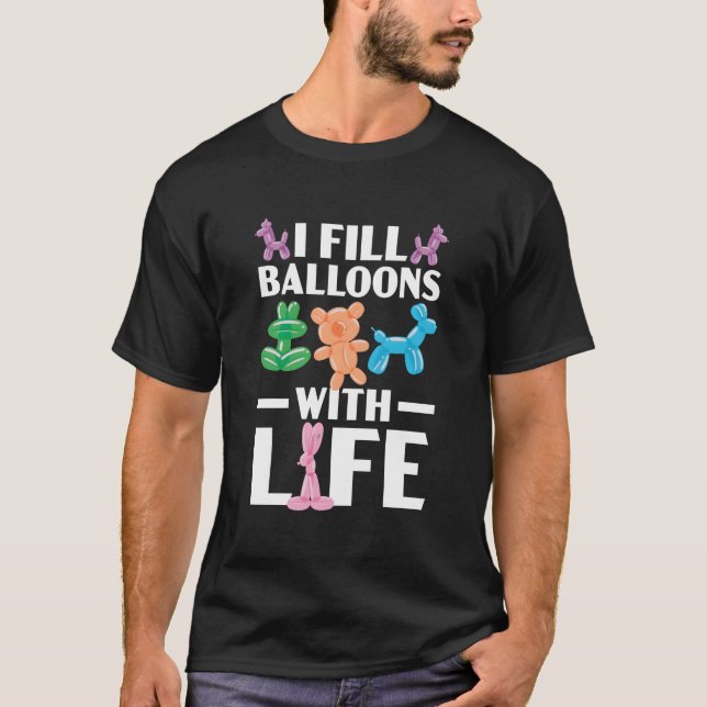 Camiseta Relleno globos con globo de vida (Anverso)