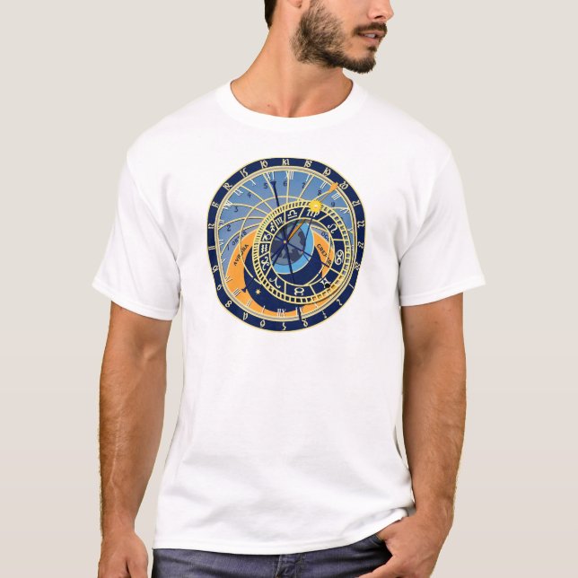 Camiseta Reloj astrológico de Praga (Anverso)