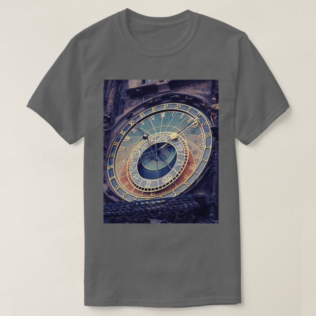 Camiseta Reloj astronómico de Praga (Diseño del anverso)