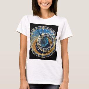 Camiseta Reloj astronómico-Praga Orloj