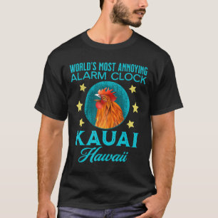 Camiseta Reloj de alarma de Kauai Hawaii Gallo Gallina Souv