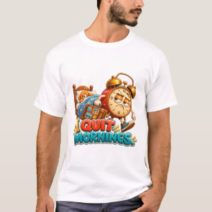 Camiseta Reloj de alarma divertido: renuncio a las mañanas