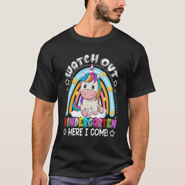 Camiseta Reloj de arcoíris de unicornio, cuidado jardín de  (Anverso)