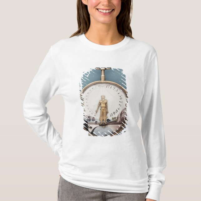 Camiseta Reloj de bolsillo encajonado oro (Anverso)