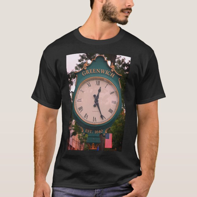 Camiseta Reloj de correos de Greenwich Avenue, Greenwich, C (Anverso)