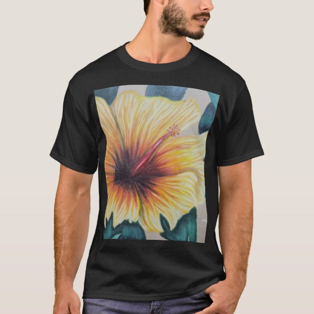 Camiseta Reloj de hibisco amarillo (Anverso)