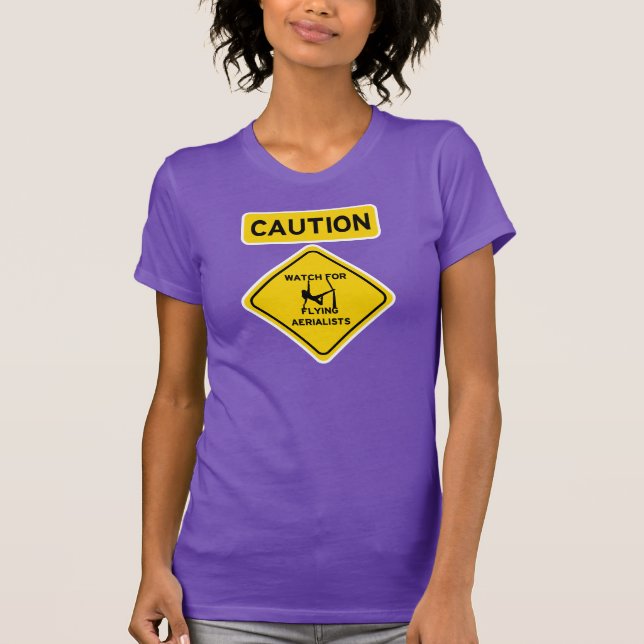 Camiseta Reloj de la precaución para los Aerialists que (Anverso)