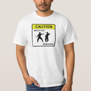 Camiseta Reloj de la precaución para Nunchaku