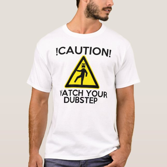 Camiseta Reloj de la precaución su Dubstep (Anverso)