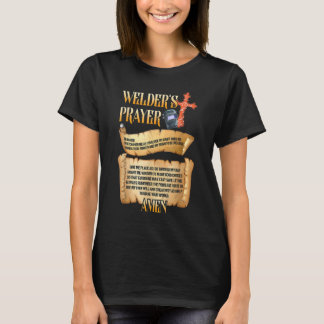 Camiseta Reloj de oraciones de Welder sobre mí soldando a S