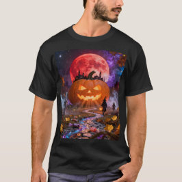 Camiseta Reloj de pared Eclipse Embrujado de Halloween 2