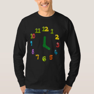 Camiseta Reloj de reloj de animal Reloj de tiempo de enseña