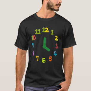 Camiseta Reloj de reloj de animal Reloj de tiempo de enseña