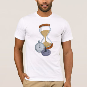 Camiseta Reloj de reloj de arena, de sol y de bolsillo