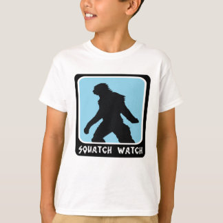 Camiseta Reloj de Squatch - cazador de Sasquatch Bigfoot