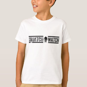 Camiseta Reloj de Squatch - diseño flaco del cazador de