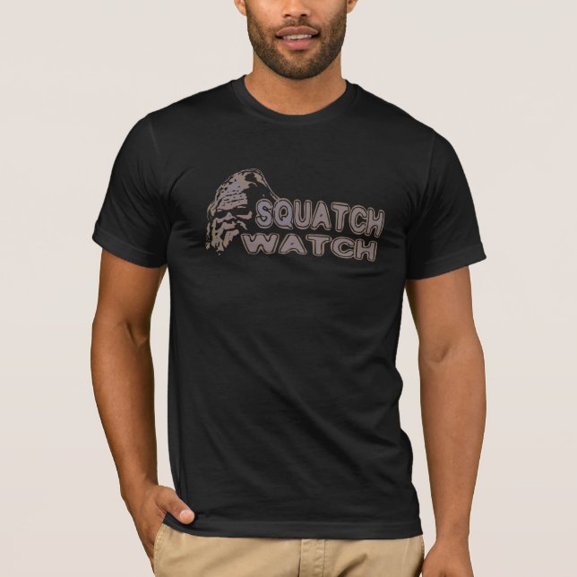 Camiseta Reloj de Squatch - Sasquatch fresco hace frente (Anverso)