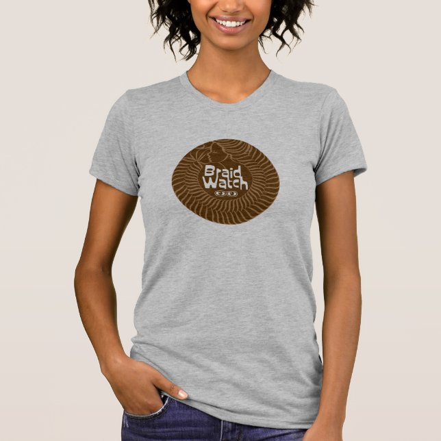 Camiseta Reloj de trenzado básico femenino (Anverso)