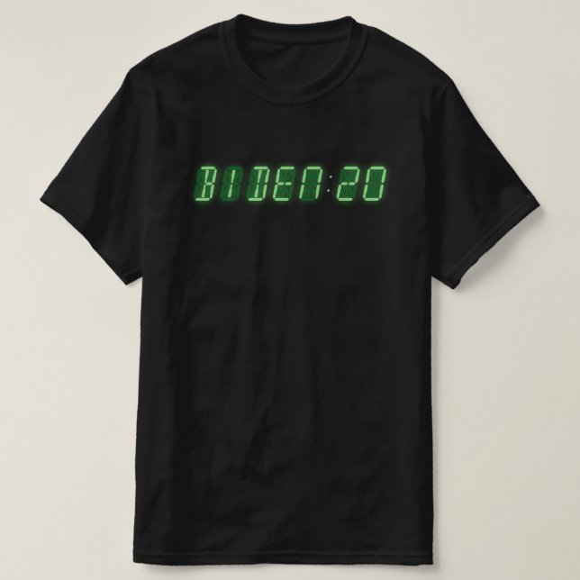 Camiseta Reloj digital Joe Biden 2020 (Diseño del anverso)