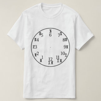 Camiseta Reloj etíope de tiempo - Números amháricos e ingle