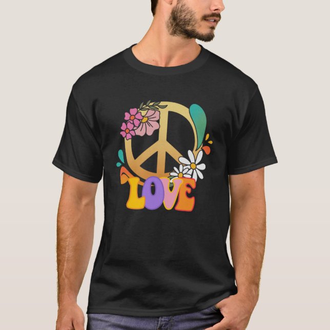 Camiseta Reloj retro groovy 60 s 70 disfraz hippie (Anverso)