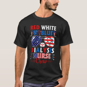 Camiseta Reloj Rojo Blanco Azul Enfermera Diálisis Tripulac