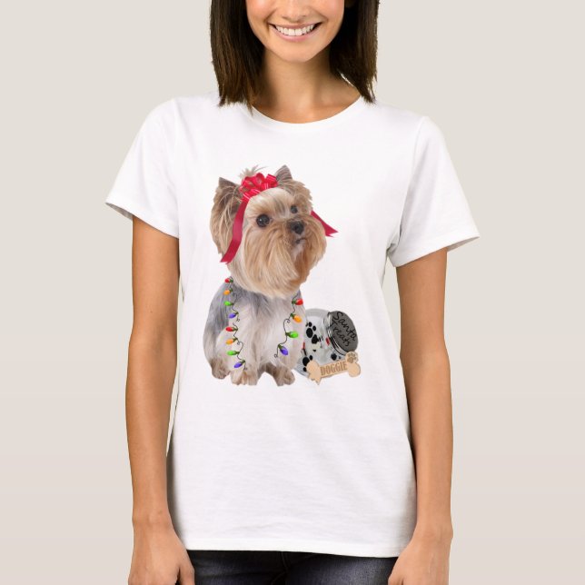 Camiseta Relojes de Yorkie para Santa (Anverso)