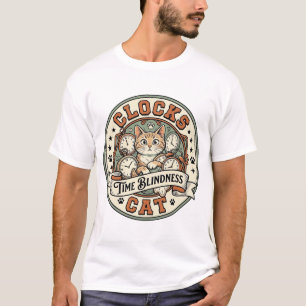 Camiseta Relojes Tiempo Ceguera Gato Relojes Tiempo Ceguera