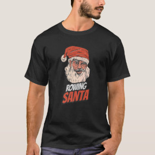 Camiseta Remando a los Navidades de Santa Claus Holiday Row