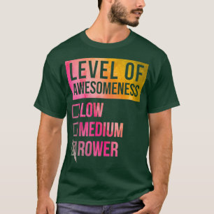 Camiseta Remando Gracioso Nivel de Arte de Remo en Acuarela