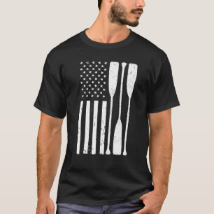 Camiseta Remando Hombres Mujeres Bandera Estadounidense Cox