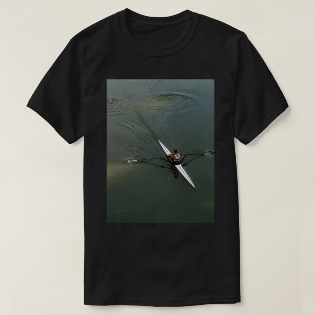 Camiseta Remando Kayak en el río (Diseño del anverso)