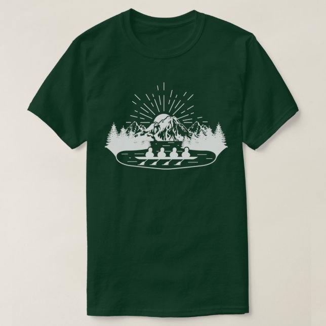Camiseta Remando Sobre El Lago En Las Montañas 2 (Diseño del anverso)