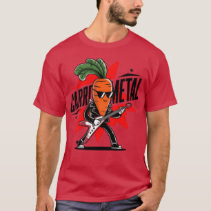 Camiseta Rematada Zanahoria de Metal Divertida con sus Amig