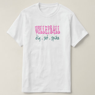 Camiseta Remate de voleibol (rosa/verde)