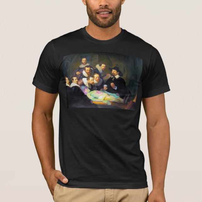 Camiseta Rembrandt Anatomy Lesson Modern Pinting Mens (Anverso)
