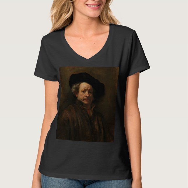 Camiseta Rembrandt van Rijn's Self Retrait Bella Artes (Anverso)