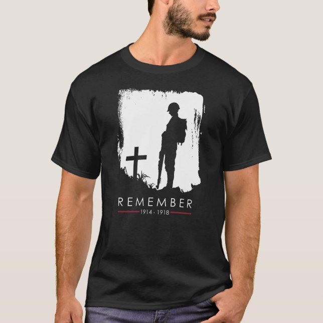 Camiseta Remember 1914 - 1918 WW1 Veteran (Anverso)