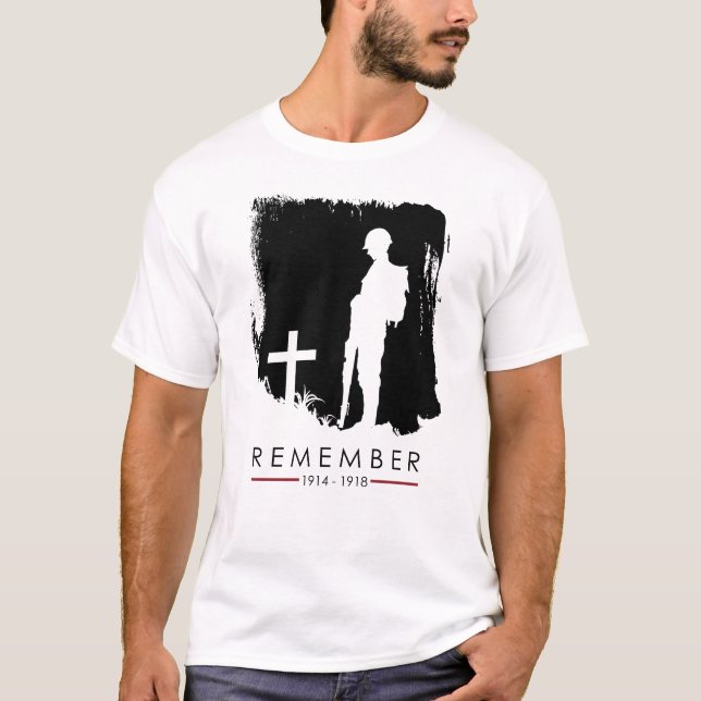 Camiseta Remember 1914 - 1918 WW1 Veteran (Anverso)