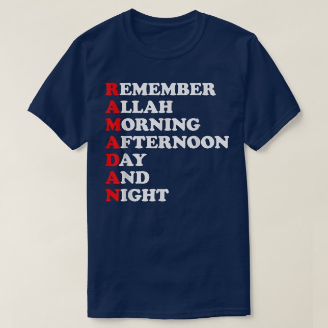 Camiseta Remember Allah Morning Afternoon Day And Night Ram (Diseño del anverso)