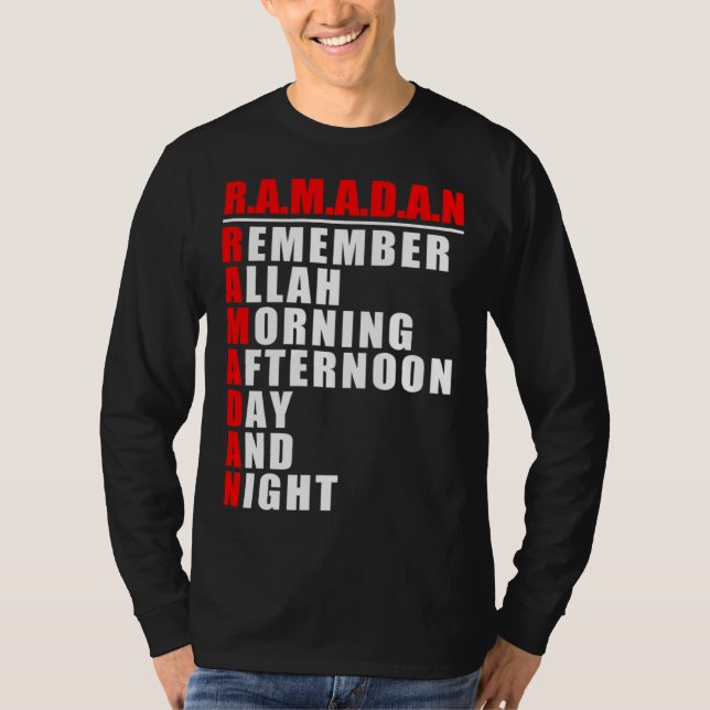 Camiseta Remember Allah  Ramadan Kareem  Ramadan Mubarak Mo (Anverso)