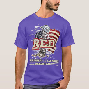 Camiseta Remember Everyone Veteran Deployed RED Friday 1 (2
