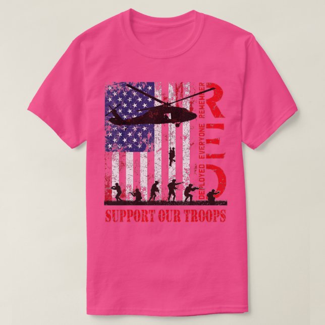 Camiseta Remember Everyone Veteran Deployed RED Friday 1 (2 (Diseño del anverso)