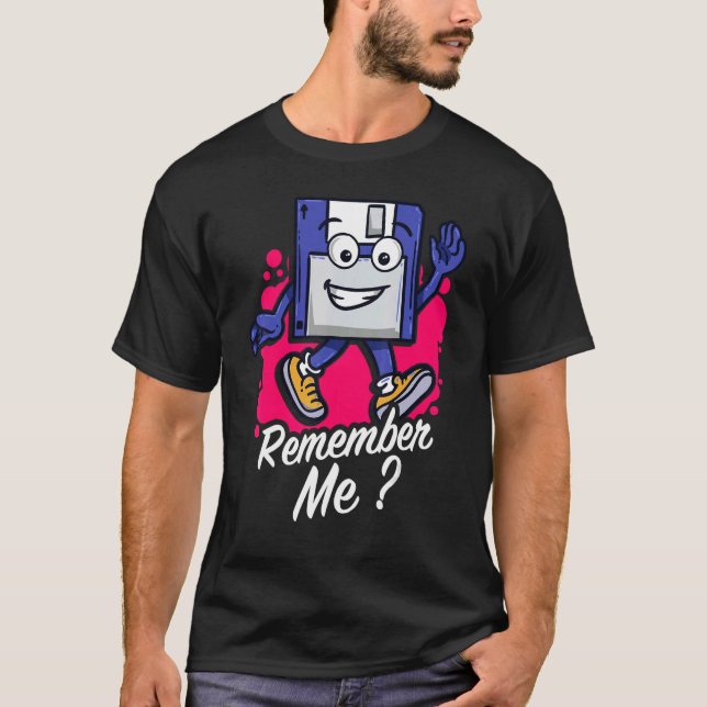 Camiseta Remember Me Programmer Retro Floppy Disc (Anverso)