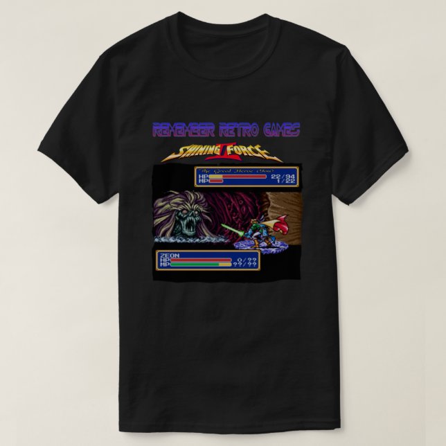 Camiseta Remember Retro Games Shining Force II Classic (Diseño del anverso)
